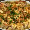 Chicken & ham casserole with mustardy dumplings