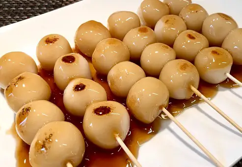 Japanese Skewered Rice Dumplings Recipe
