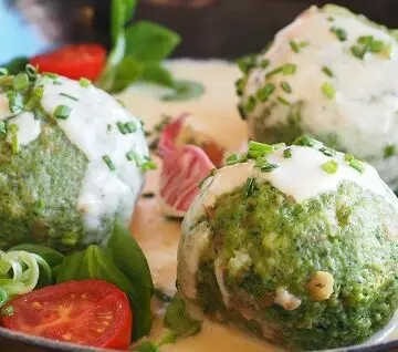 Spinach And Cheese Bread Dumplings