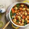 Vegetable stew with herby dumplings